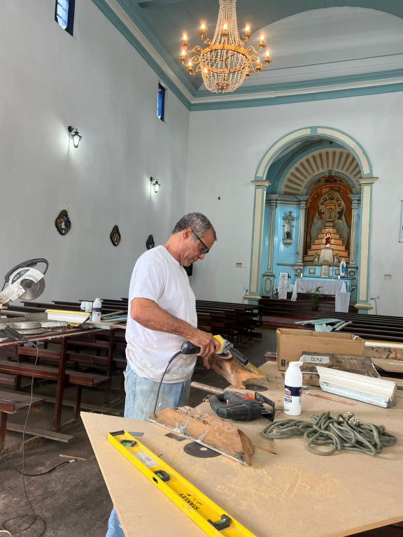 Revitalização em Andamento: Resgate do Patrimônio da Igreja Matriz do Santíssimo Sacramento.