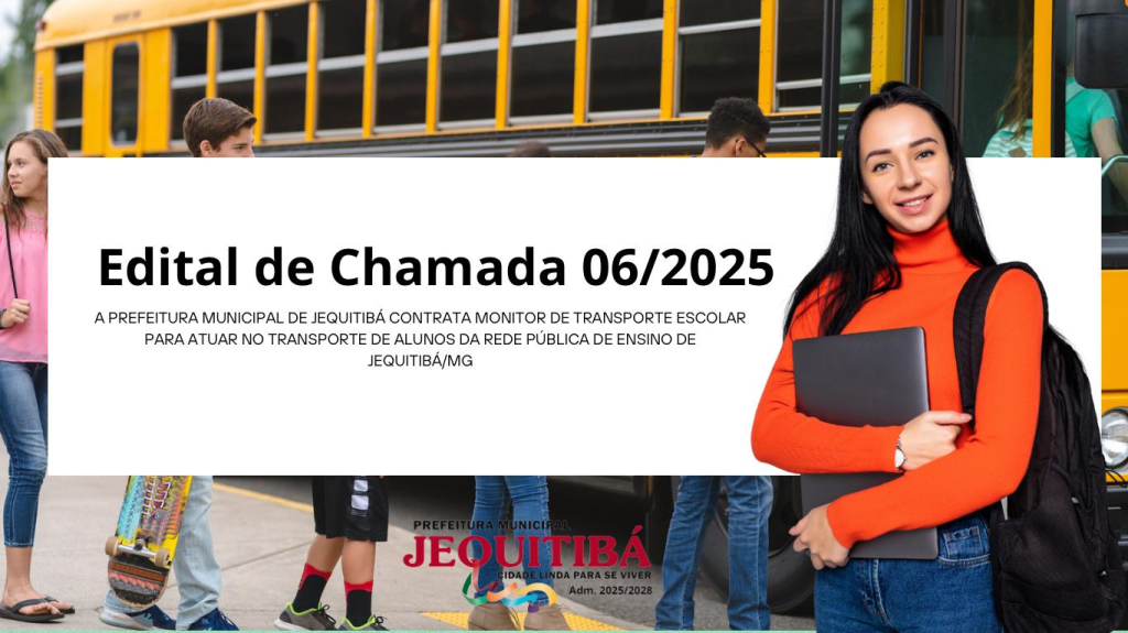 A PREFEITURA MUNICIPAL DE JEQUITIBÁ CONTRATA MONITOR DE TRANSPORTE ESCOLAR